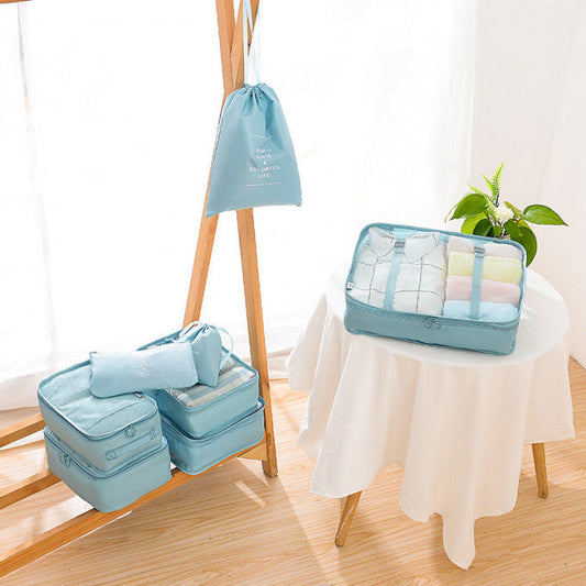 7 pieces portable luggage packing cubes y.t