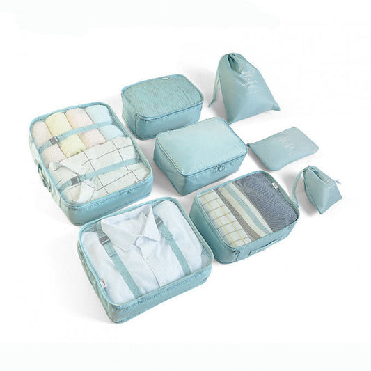 7 pieces portable luggage packing cubes y.t