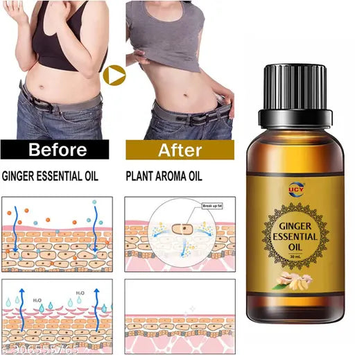 Natural Belly Drainage Ginger Oil . yt